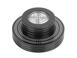 Estabilizador De Vinilo Con Nivelador De Precisión Para Tocadiscos, Abrazadera De Peso De Aluminio Negro.
