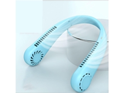 Ventilador portátil USB para el cuello (sin marca) con brisa refrescante.