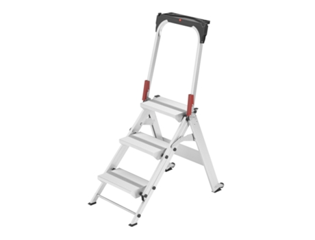 Hailo-8883-001-Mini escalera de aluminio ST100 TopLine (3 peldaños)