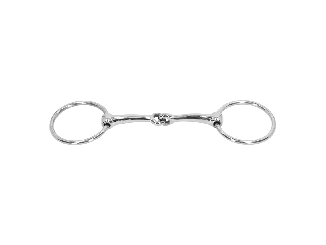 Bocado De Caballo De Acero Inoxidable Con Anillo Anti-mordida De 125 Mm