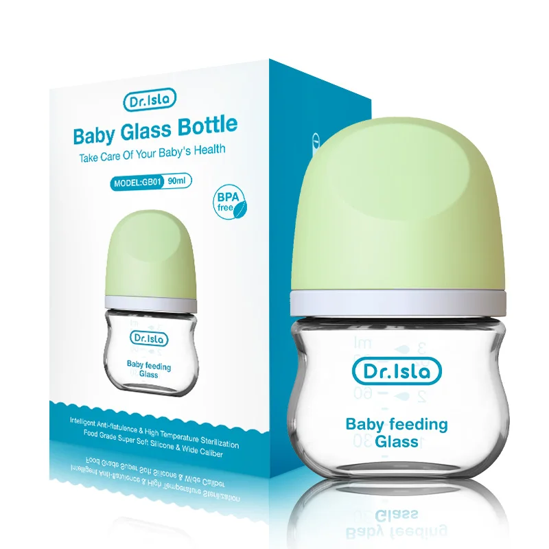 (verde - 90 Ml) Biberón Para Recién Nacidos, Biberón Anticólicos, Libre De Bpa.