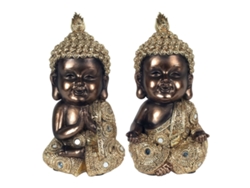 Budas 2 Diferentes Toques Dorados Incluye 2 Unidades Figuras Budas Colección Oriental Signes Grimalt BY SIGRIS