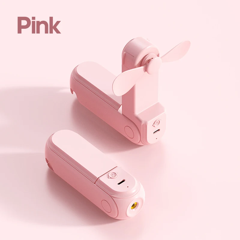 Mini Ventilador De Mano (rosa), Portátil Y Compacto, Tres Velocidades.