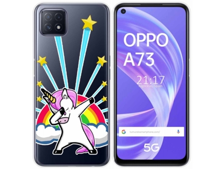Carcasa Oppo A73 5G TUMUNDOSMARTPHONE Dibujos Transparente Multicolor