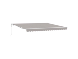 Toldo retráctil automático Vidaxl de poliéster gris claro