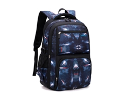 Mochila estudiantil Cielo Estrellado, conjunto de tres piezas, mochila azul oscuro, espacio, bolso pequeño
