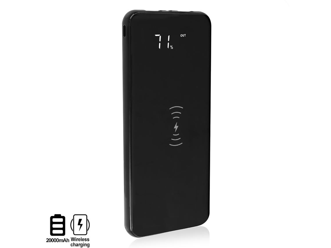 Powerbank Con Carga Inalámbrica Qi Wp03 20.000mah