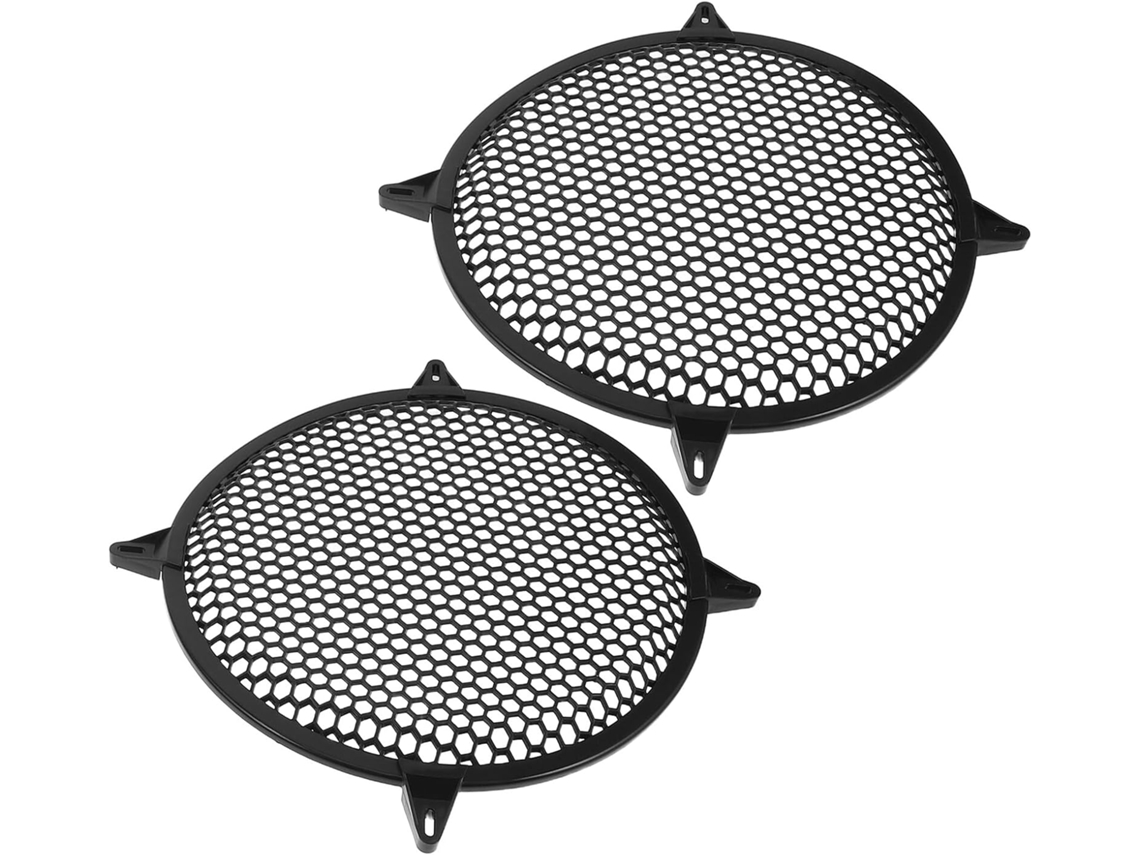 Tapa Antipolvo Redonda Para Altavoz De 12 Pulgadas En Plástico Negro, Robusta Protección Contra El Polvo.