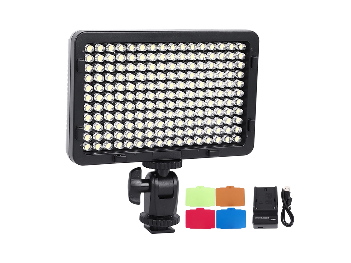 Luz LED para vídeo, luz de repuesto para cámara DSLR, luz portátil recargable para fotografía y vlog, regulable.