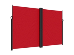 Toldo lateral retráctil rojo VIDAXL (220x600 cm)