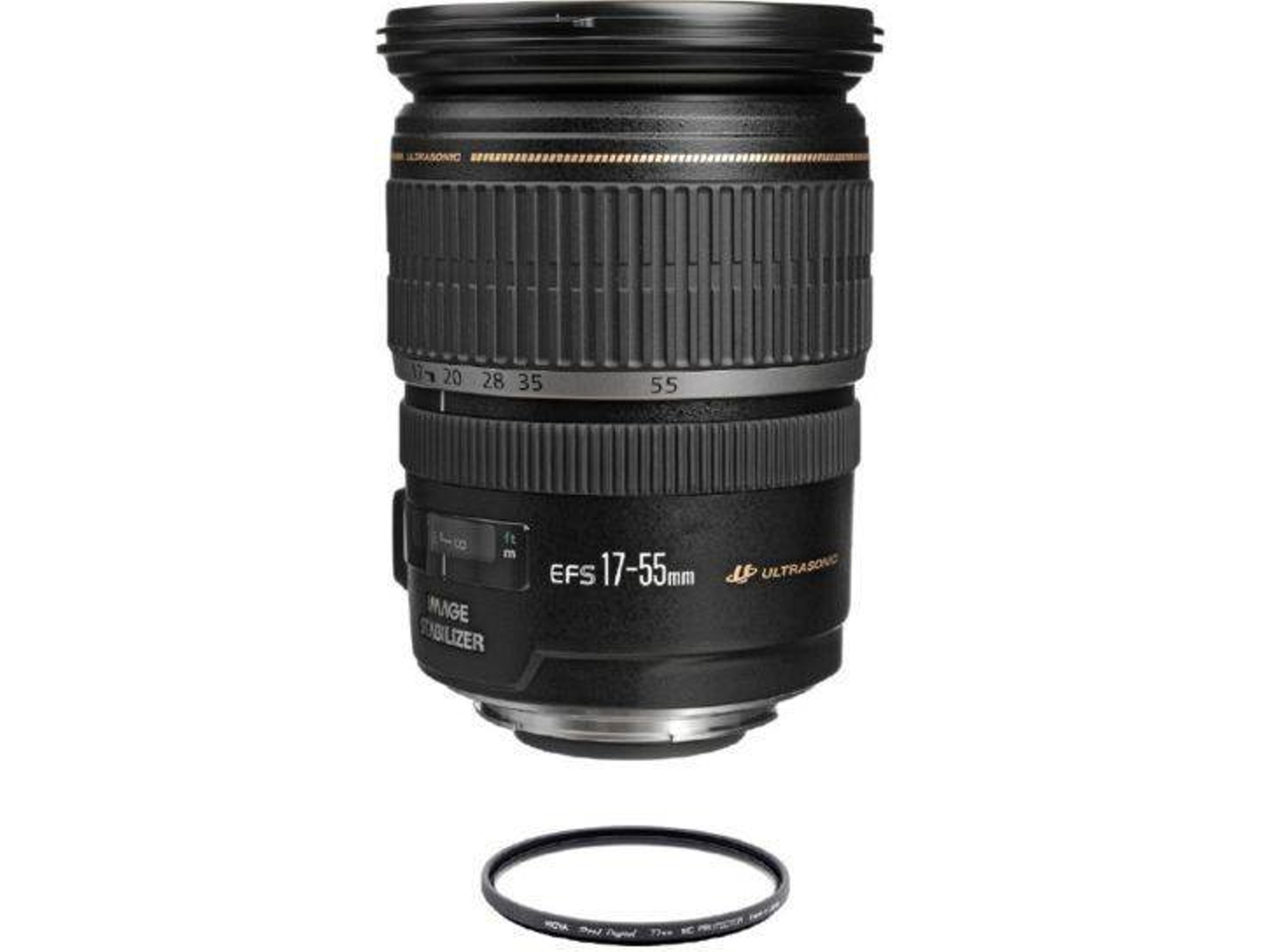 Objetivo CANON EF-S 17-55mm F2.8 IS USM + HOYA 77mm PRO 1D Protetor