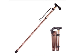Bastón telescópico plegable de aluminio Siurn (85-95 cm) marrón