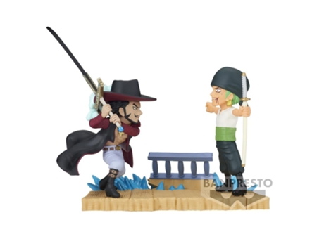 Figura Roronoa Zoro VS Dracule Mihawk Log Stories One Piece 7CM BANPRESTO