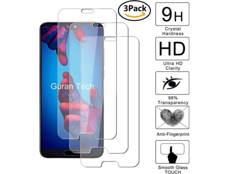 3x Protector Cristal Templado Huawei P20 HONGWE.