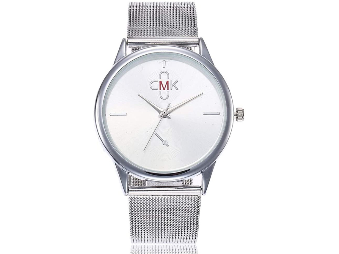 Reloj De Pulsera Analógico De Cuarzo Para Mujer, Estilo Sencillo, Color Plata Cmk