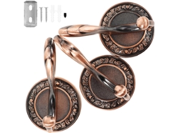 Juego 3 Ganchos Pared Retro Aluminio Oscuro Resistentes Sombreros Tamaño Grande Decorativos Adecuados Entrada
