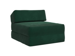 Sofá Cama Plegable Verde Oscuro 60 X 70 X 41 Cm Tela