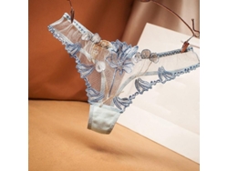 2026-tanga Mujer Sexy Encaje Transparente Algodón Cintura Baja Floral Talla Única Malla