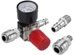 Regulador De Presión De Aire Válvula Tres Vías 175psi 12bar 1/4 Pulgada Para Compresor Con Manómetro