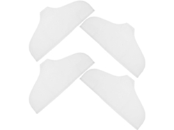 Juego 4 Piezas Fundas Antideslizantes Perchas Algodón Protectores Prendas Blanco Hielo 45x21 Hombros