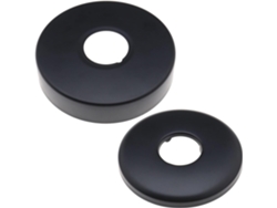 Brida para brazo de ducha de acero inoxidable de grado marino, estándar universal, que garantiza durabilidad y seguridad. Acabado en pintura negra.