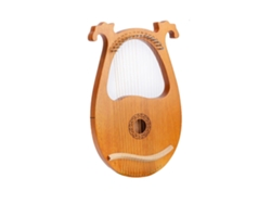 Arpa de lira, 16 cuerdas, construcción de caoba maciza, color de madera 2 OEM