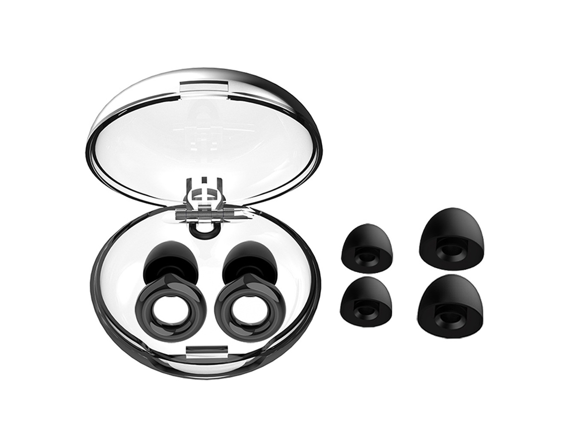 Tapones para los oídos reductores de ruido con asas. Negro