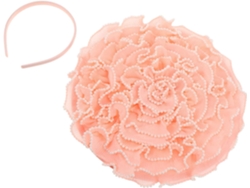 Chapeau Bibi A Grandees Fleurs Plissé En Tulle Rosa Perles, Diadema Floral Pour Tea Party, Mariage,