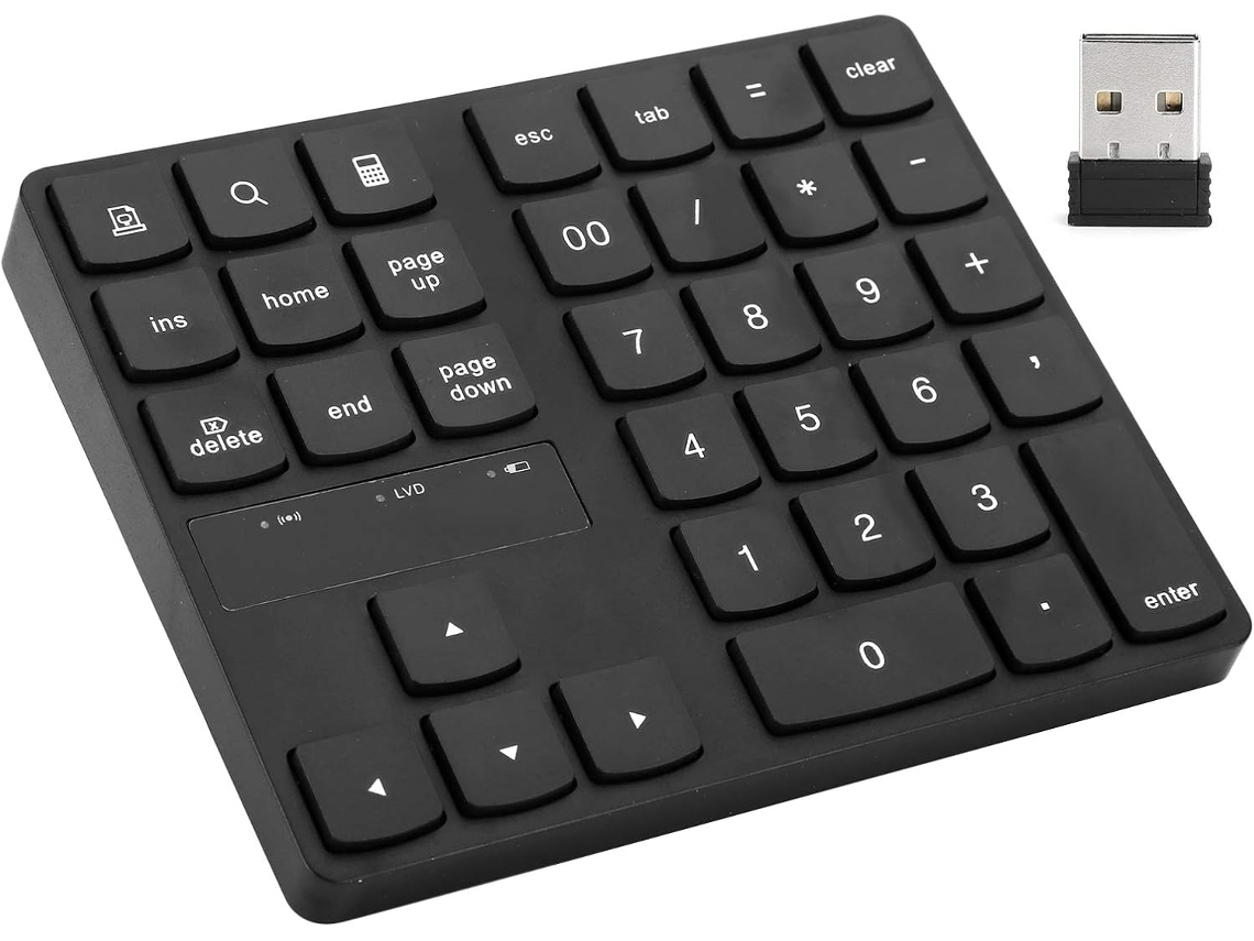Teclado Externo Delgado Con Teclado Numérico De 35 Teclas, Conexión Por Cable, Portátil, Para Ordenador De Sobremesa O De Sobremesa.