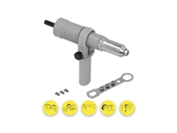 Kit De Remachadora Con Mango De Perforación Ergonómico Wolfpack Linea Profesional
