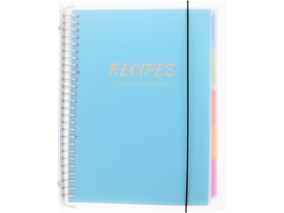 Cuaderno Para Planificar Recetas Caseras, De Papel Con Cubierta De Plástico Rígido