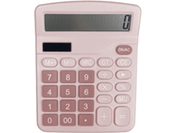 Calculadora Calculadora Rosa (con Pantalla Lcd Grande De 12 Dígitos), Funciones Estándar Básicas, Adecuada Para La Oficina Y El Hogar