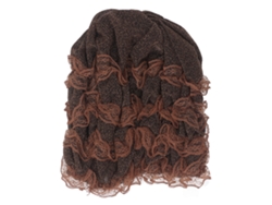 Turbante De Terciopelo Y Encaje Para Mujer, Pañuelo Para La Cabeza, Moda, Hogar Y Escuela, Marrón.