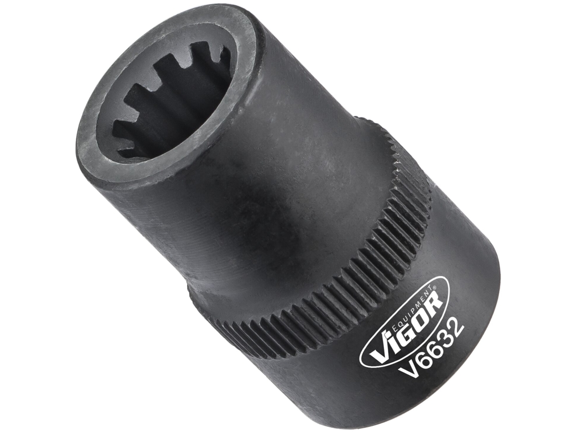 Llave de vaso V6632 Cuadrado hueco 3/8 pulgadas (10 mm) Perfil ranurado 9 mm VIGOR