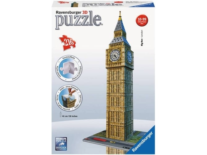 Puzzle 3D RUNADRAKE Big Ben (Edad Mínima: 10 - 216 Piezas)