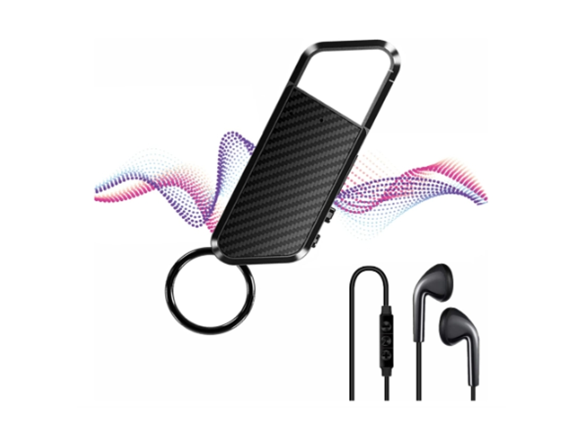 Grabadora de voz de 16 GB, sonido estéreo de alta fidelidad con 187 horas de grabación, ideal para conferencias y reuniones (negro)