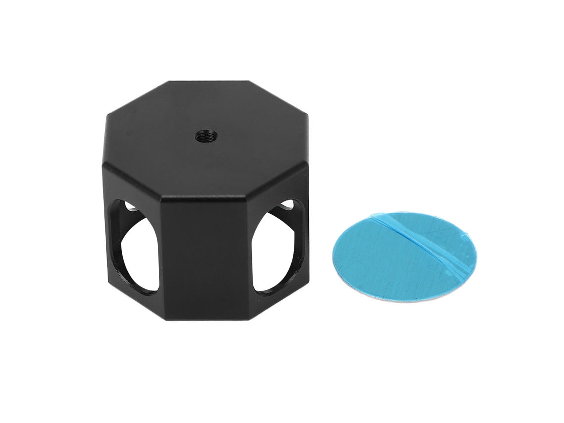 Soporte magnético octogonal de aluminio portátil Kklv para billar con llavero, funda para taco, accesorio de billar negro