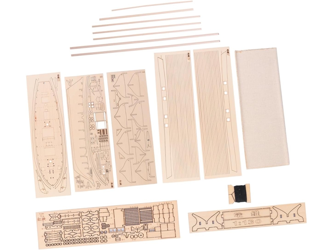 Kit De Moldes De Madera Para Barcos De Bricolaje, Material Blanco, Tamaño Adecuado Para