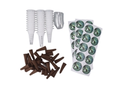 Kit De Inicio De Semillas Hidropónicas De 30 Piezas Con Esponjas, Cestas, Tapas Y Adhesivos Para Tomates.