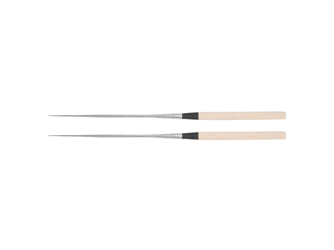 Palillos De Acero Inoxidable 304 Con Mangos De Madera Para Sushi Y Uso En La Cocina - Tamaños S Y L