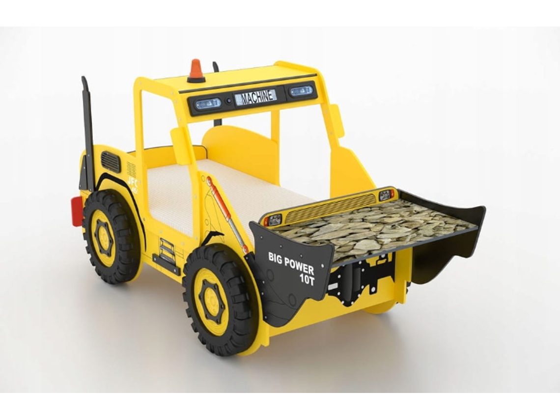 Cama Plastiko con colchón y escritorio Digger