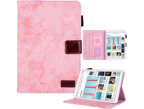Carcasa Tablet iPad Mini 6 2021 HFS-HOUSE Textura de Tela Rosa