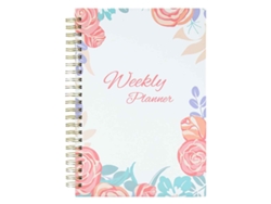 Planificador semanal 2023-2024, cuaderno A6, calendario inglés, bloc de notas en espiral, Kofihety