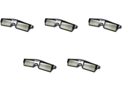 Gafas 3d Recargables Con Obturador Activo (5 Unidades) Para Todos Los Proyectores Dlp
