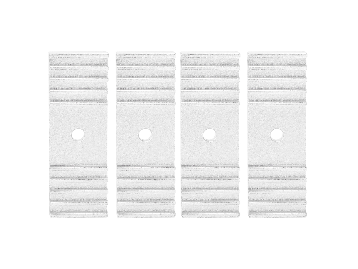 Abrazadera de 4 piezas para correa de distribución con dientes de aluminio oxidado para impresora 3D Reprap de 25 x 70 mm