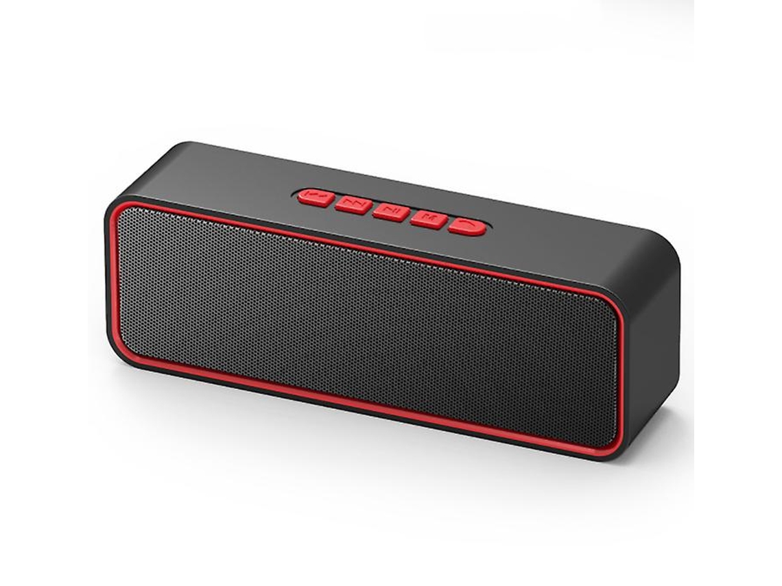Altavoz Bluetooth portátil, inalámbrico Bluetooth 5.0 con graves estéreo 3D de alta fidelidad, 10 h de reproducción Yizhood (rojo)