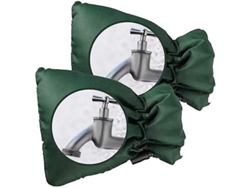 2 Fundas Para Grifo Exterior Anticongelación, Gruesas Y Cómodas, Protectoras Contra Heladas, Verdes