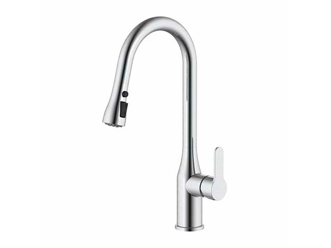 Grifo monomando Verhal Serie Trazo (acero inoxidable plateado de 3/4")