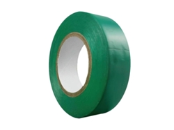 Cinta aislante 20 m. x 19 mm. verde uso doméstico