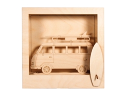 Kit de decoración 3D DIY - Camping Car - Madera - 24 cm